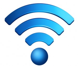 a wifi symbol with a ball