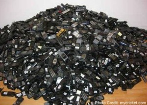a pile of cell phones