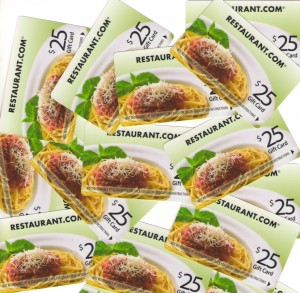 a bunch of coupons with images of spaghetti and cheese