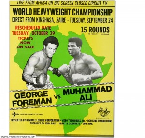 a poster for a boxing match