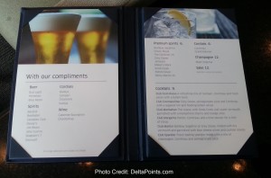 a menu with a picture of two glasses of beer