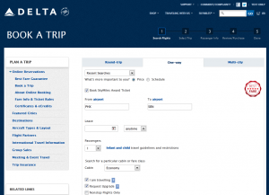 a screenshot of a travel website