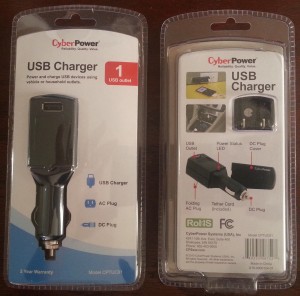 a couple of usb chargers in packaging