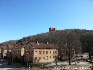 a group of buildings on a hill