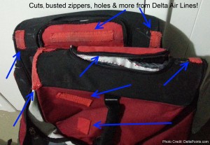 damage done to luggage by delta airlines delta points blog 1