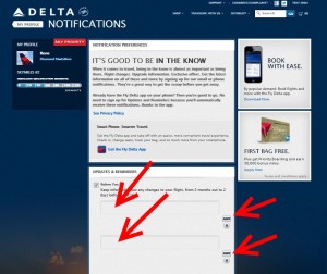 update your email delta web site delta points blog