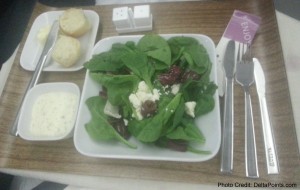 salad business class 767-300 atlanta to europe delta points blog