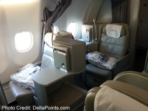 Alitalia Magnifica Class Business seat review delta points blog (8)