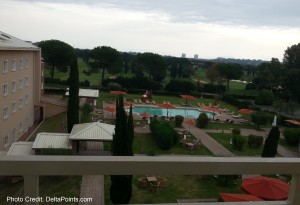 view from our room sherton rome delta points blog