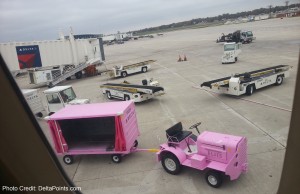 pink cure delta pink pride mke milwaukee airport Mileage Run Delta Points travel blog rene MKE to LAX (14)