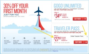 great year end discount for GoGo on Delta airlines delta points blog