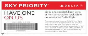 delta boarding pass hoou have one on us drink snack coupon for elite medallion flyers delta points blog
