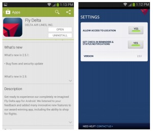 Delta FLY app for Android 2-5-1 bug fix - sorta