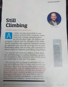 delta CEO Richard Anderson talks in FEB SKY Magazine about new jets replacing 50 seats crjs