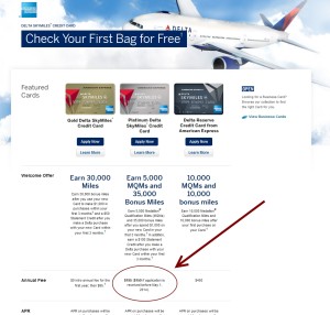 delta skymiles platinum card fee will increase to 195 per year after 1MAY2014