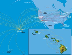 hawaiian airlines route map