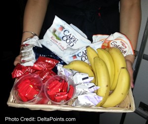 the snack basket 1st class delta points blog