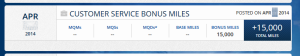 delta customer service bonus miles