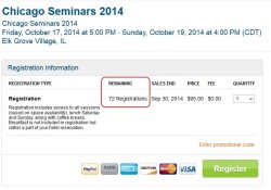 2014 chicago seminars down uder 75 tickets to go