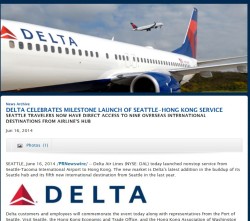 SEA is a hub for delta