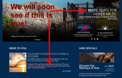 delta-com home page talking about skymiles2015
