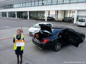car service from plane Lufthansa MUC 1st class lounge delta points blog (1)