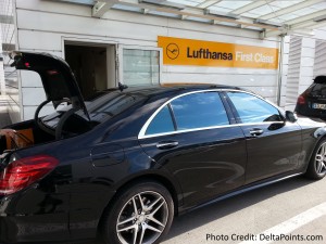 car service from plane Lufthansa MUC 1st class lounge delta points blog (3)