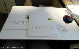 menus lufthansa 747-8 first class service delta points blog