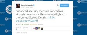 tweet from tsa about new enhanced security