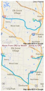 two uber drivers take us very different routes to-from ORD to the westin delta points blog