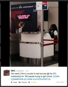 we need to find a co-pilot at ATL  matt trying to get home for delta points blog