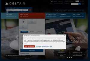 delta moving from pin to password