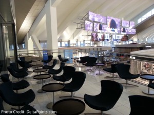 Patio Korean Air lounge LAX Delta Points blog
