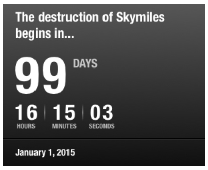 less than 100 days to the destruction of skymiles