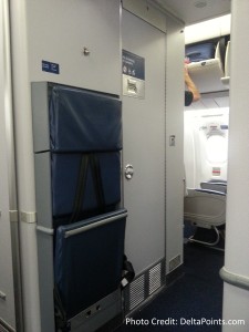 very close to bathroom Exit row seats delta A330 atl to ams delta points blog