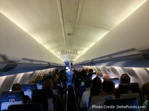 view from the LAST ROW of a CRJ200 delta points blog