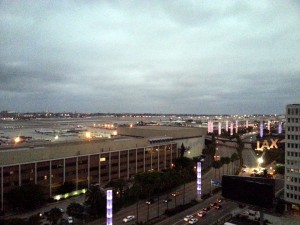 view of LAX from Sheraton Gateway Los Angeles Airport hotel delta points blog