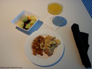 Breakfast at Centurion lounge DFW Delta Points blog