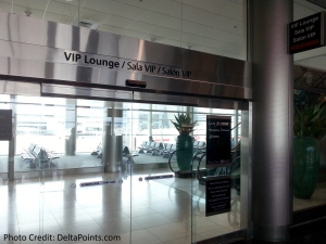 Entrance to the VIP Lounge MIA airport delta points blog
