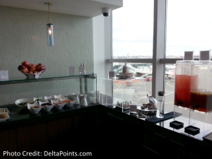 Centurion Lounge LGA LaGuardia Airport american express delta points blog buttet (1)