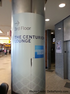 Centurion Lounge LGA LaGuardia Airport american express delta points blog inside 1 to elevator