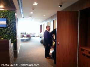 Centurion Lounge LGA LaGuardia Airport american express delta points blog view from checkin (2)