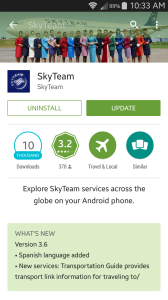 ver 3-6 of skyteam app