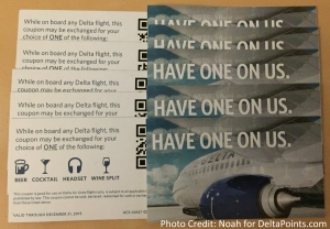 2015 delta air lines hoou have one on us drink coupons delta points blog