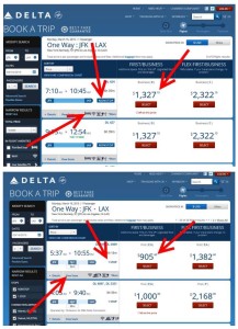 jfk to lax nonstop vs connect flat bed vs 1st class delta points blog