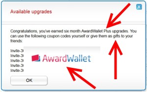 award wallet plus 6 month upgrades