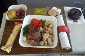 cold steak lunch on delta air lines