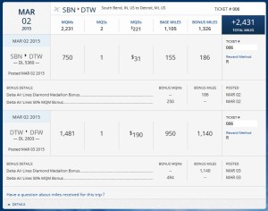 full points for PWM 1st class ticket including bonus mqms for fare class