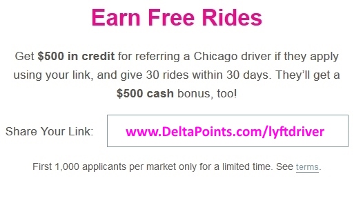 500 credit for new lyft drivers chicago