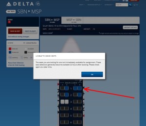 delta-com seat map with error